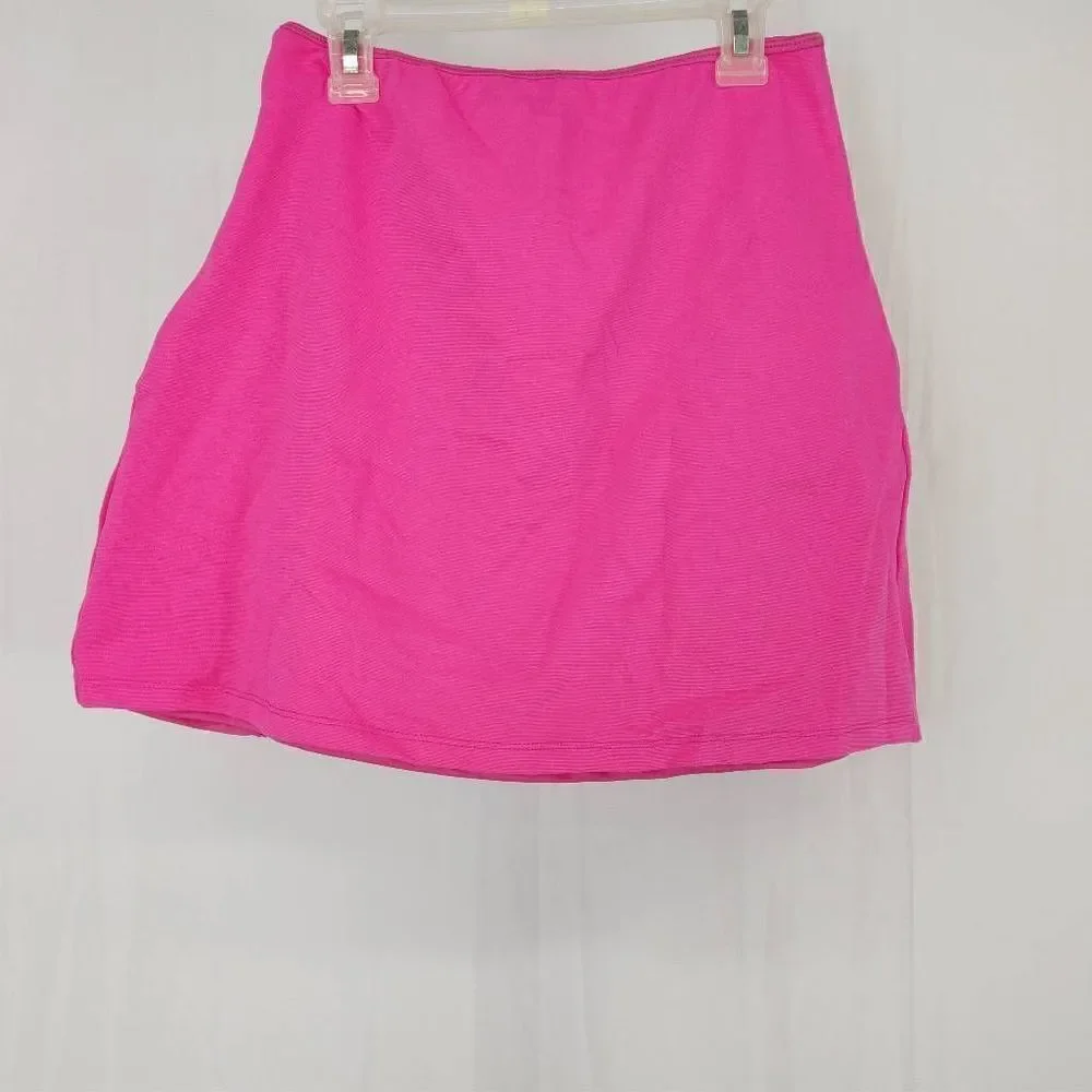 Lulus Spectacular Style Hot Pink Mini Skirt NWT Size Medium stretchy. Waist 13